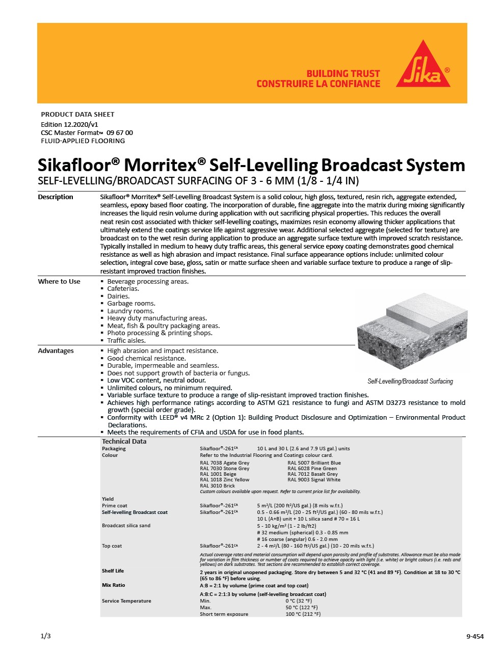 Sikafloor® Morritex® SL Broadcast System