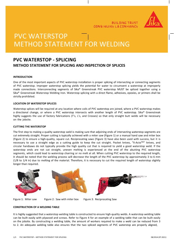 Splicing and inspection of welds