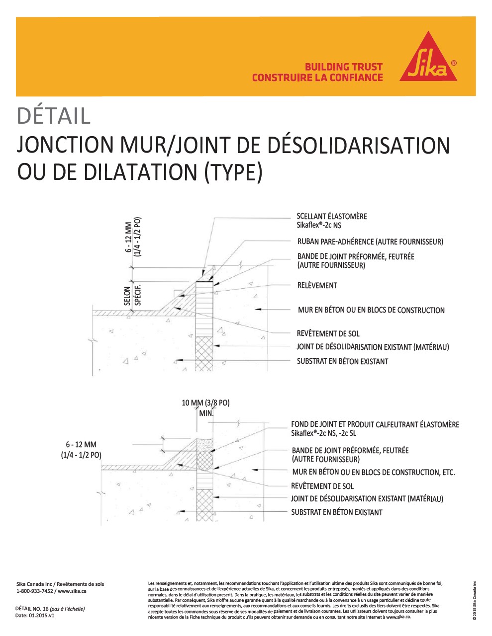  16-Jonction mur-désolidarisation-dilatation