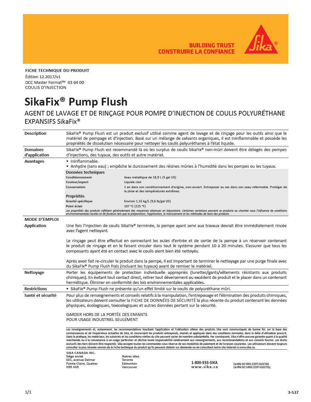 SikaFix® Pump Flush