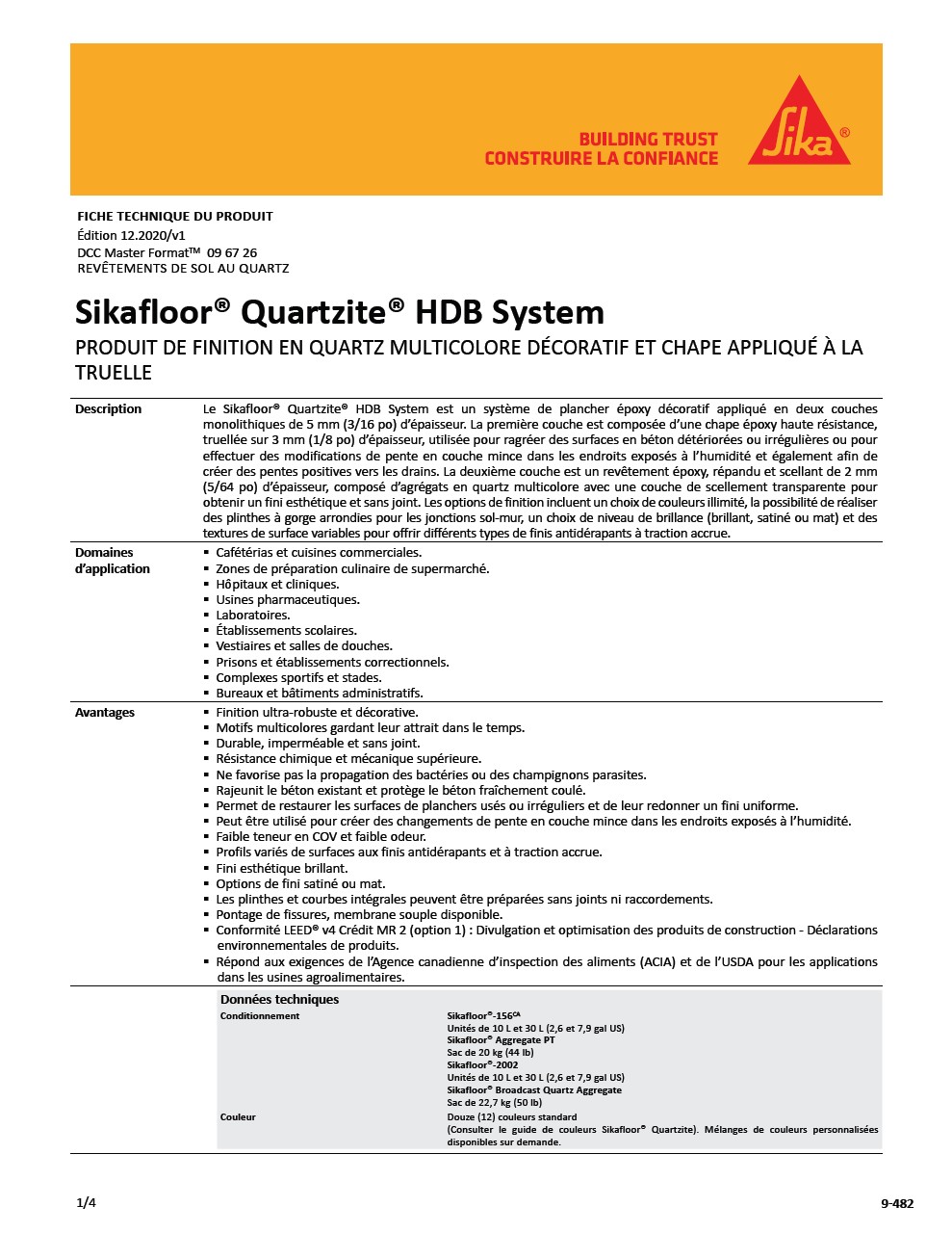 Sikafloor®-Quartzite®-HDB system
