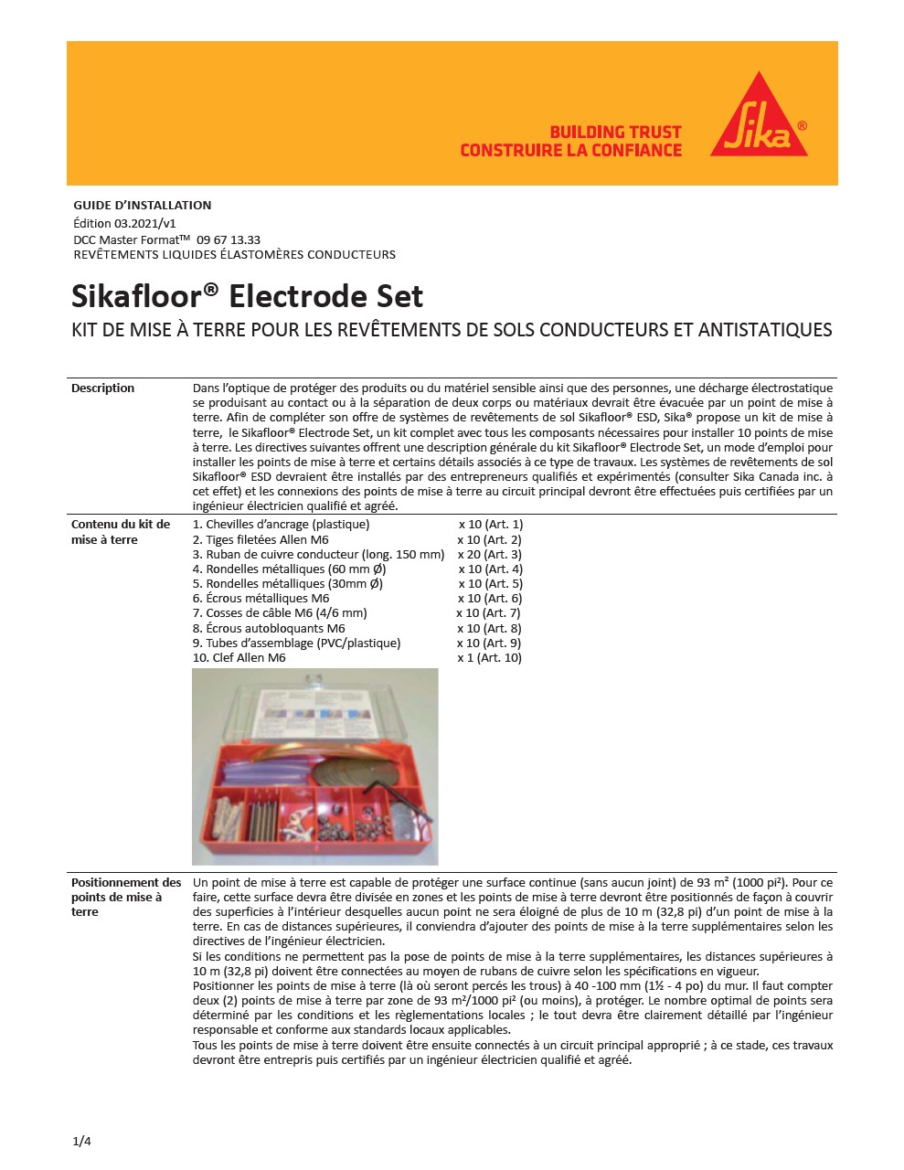 Sikafloor Electrode Set
