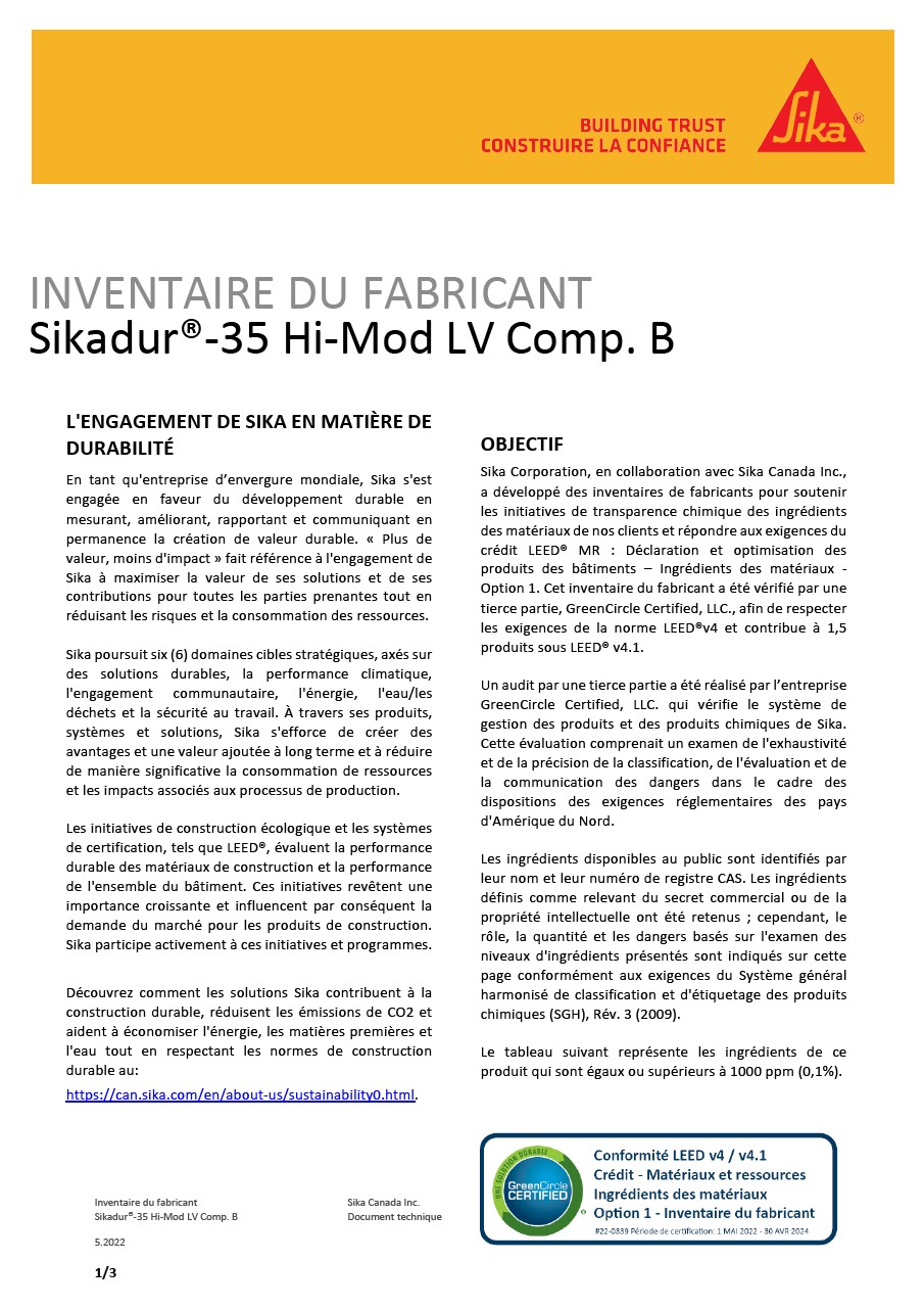 Sikadur 35 Hi Mod LV en, PDF, Epoxy