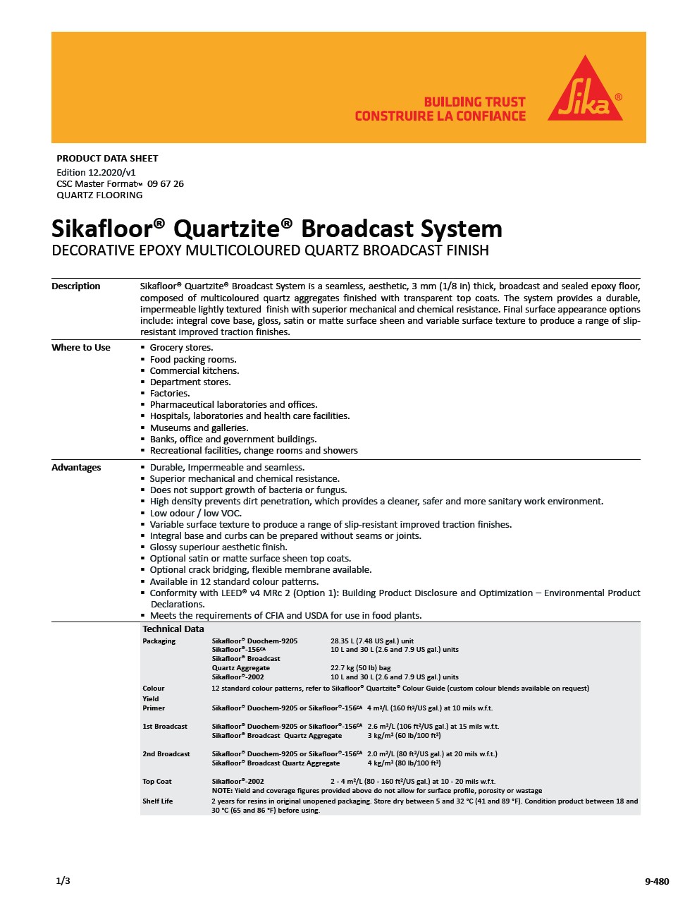 Sikafloor®-Quartzite®-Broadcast System