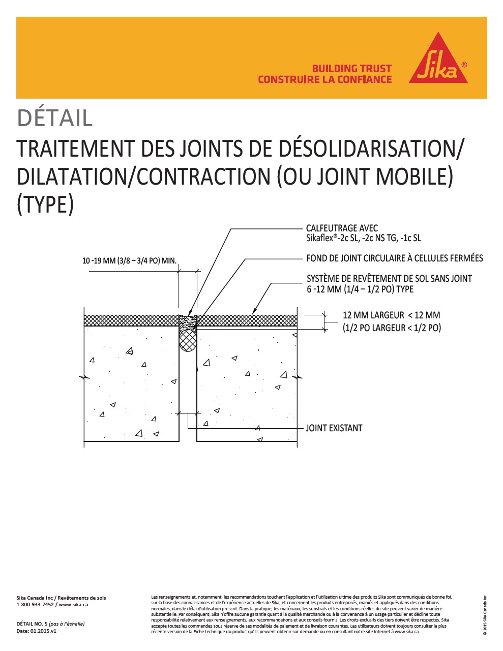 5- Traitement des joints de désolidarisation-dilatation-contraction 