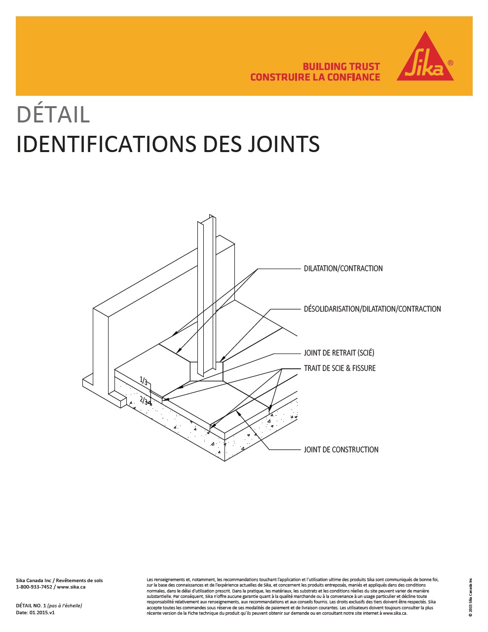 1- Identifications des joints