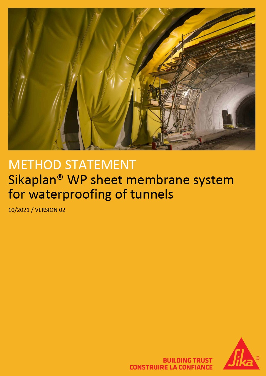 Sikaplan WP Sheet Membrane System for waterproofing tunnels