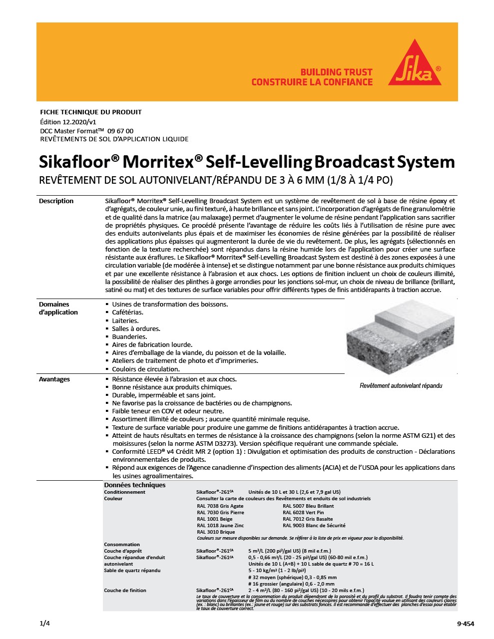Sikafloor® Morritex® SL Broadcast System
